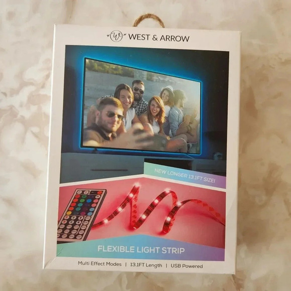 13.1' LED Flexible Strip Rope Light West & Arrow Ombre Color White Pink & Purple - Picture 1 of 7